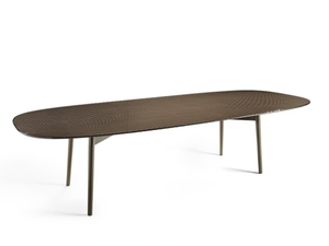 CORAL BEACH - Table with painted metal base and glass top _ Fiam Italia